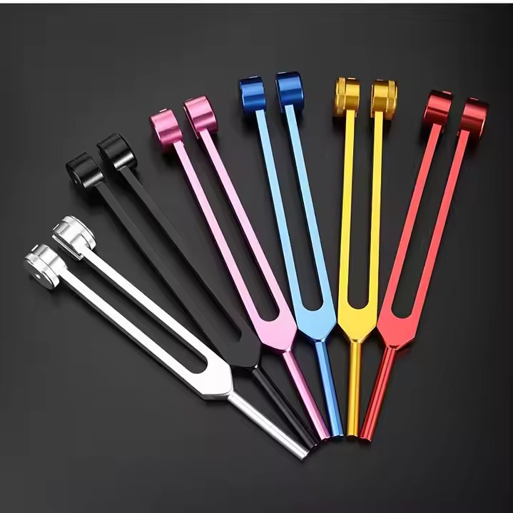 厂家批发音叉128HZ/256HZ/512HZ/4096HZ教学音叉瑜珈音叉采耳音叉 白底实物图