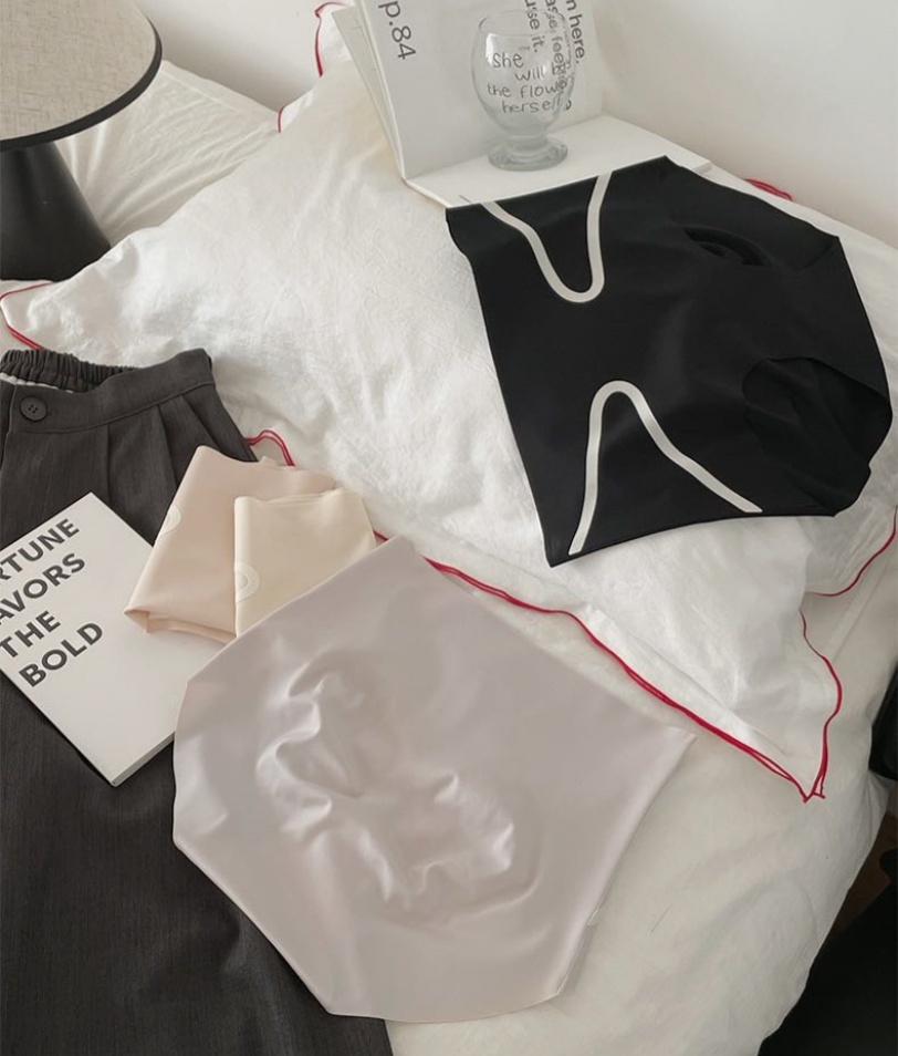 高腰无痕内裤高腰束身内裤白条简约大码无痕女士三角内裤运动短裤详情5