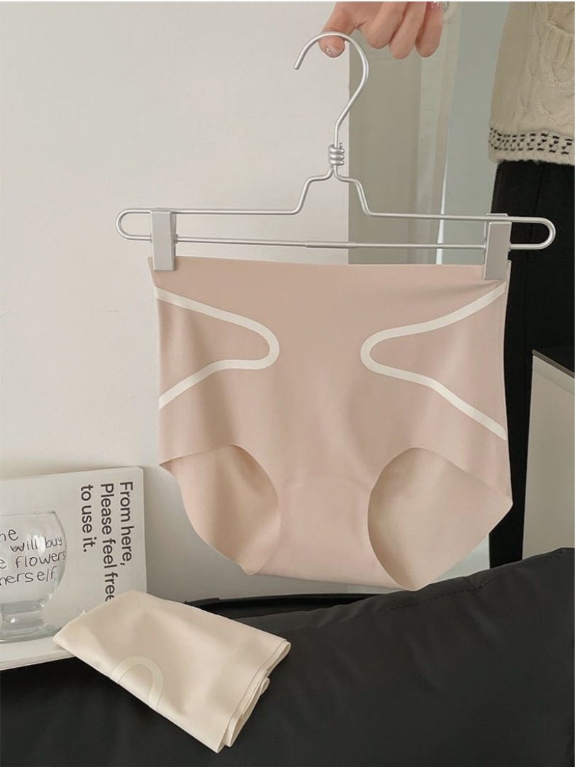 高腰无痕内裤高腰束身内裤白条简约大码无痕女士三角内裤运动短裤