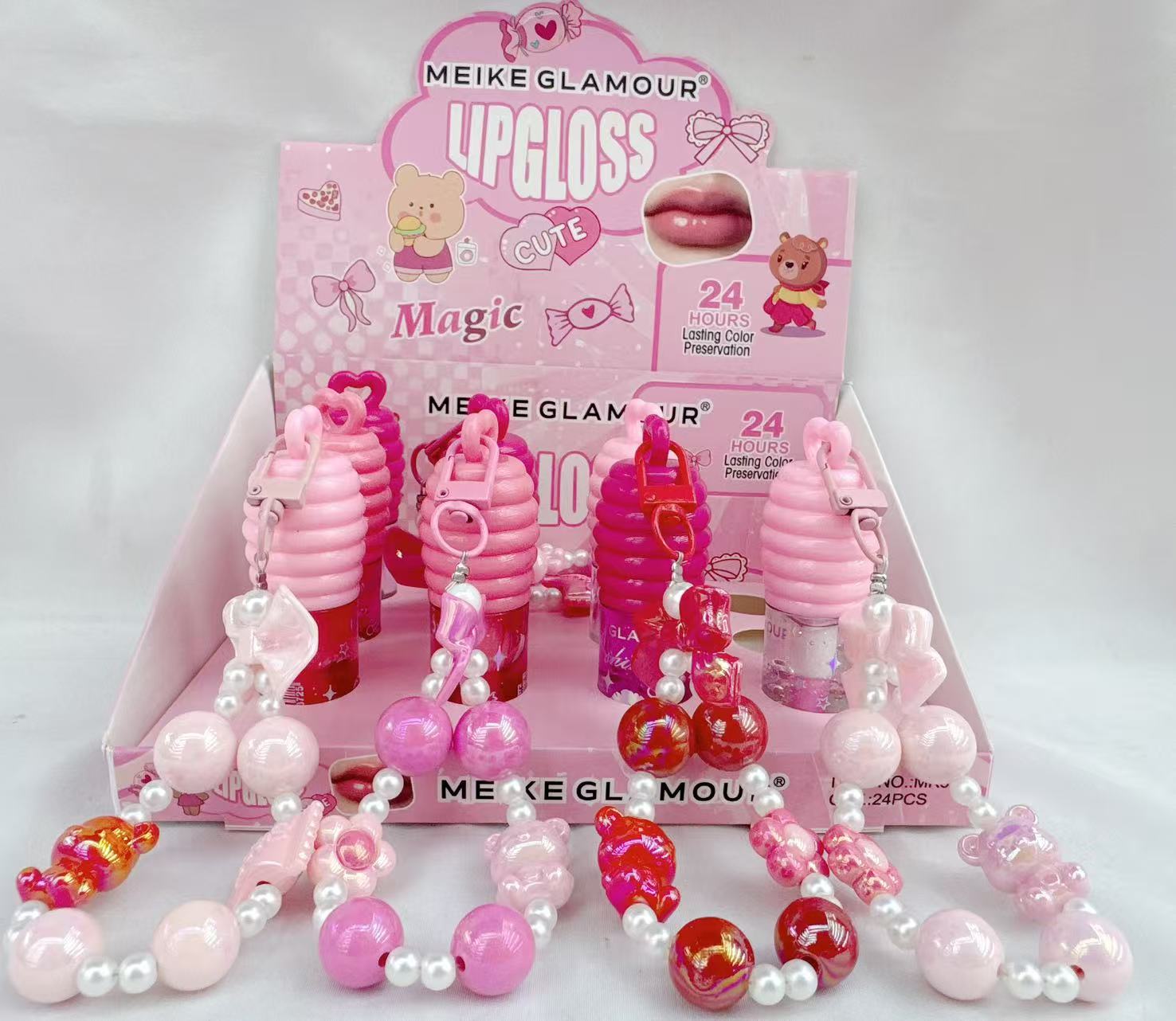 MEIKE GLAMOUR亮片变色唇油24h持久显色MK372A