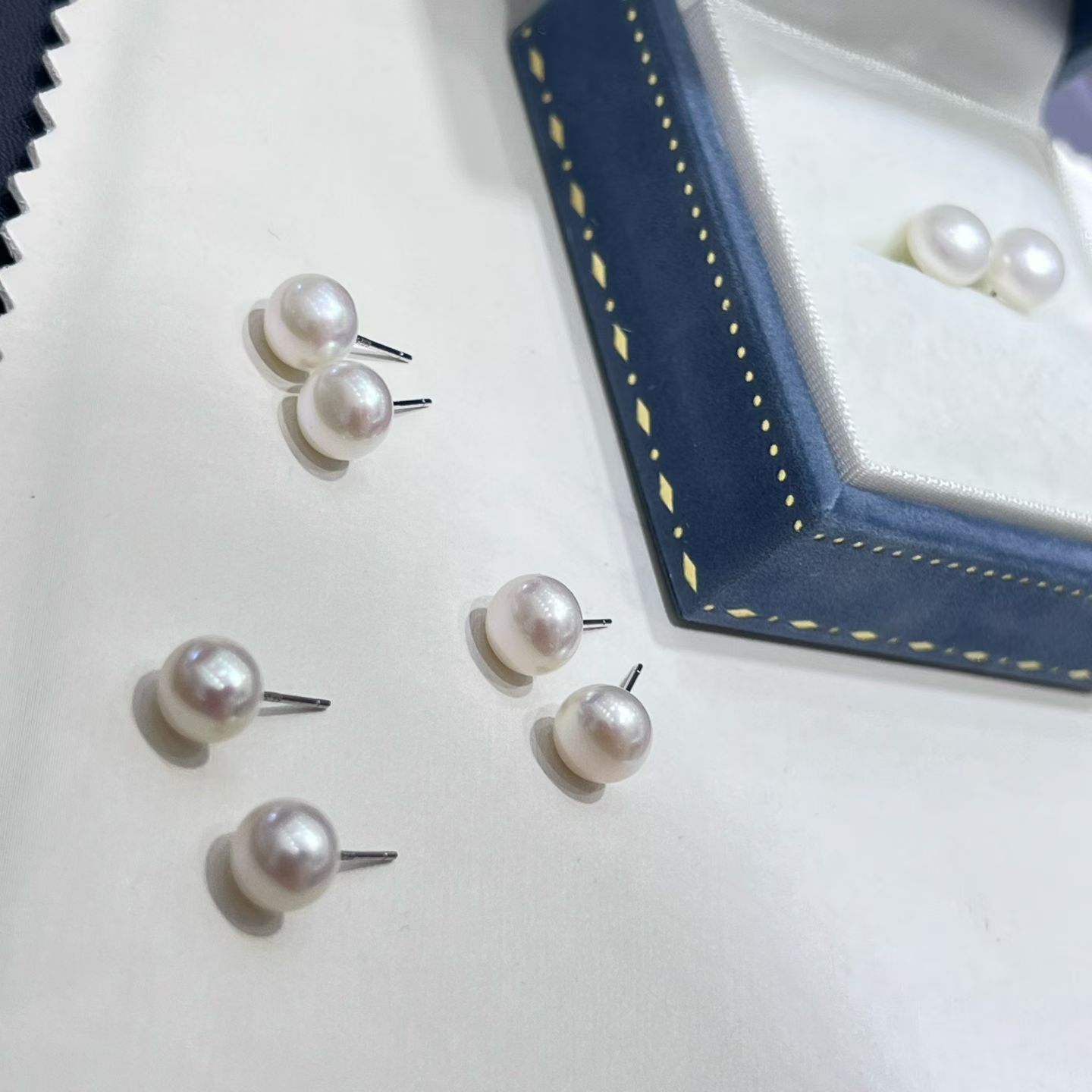 天然珍珠耳饰简约优雅气质耳坠女日韩风百搭时尚耳饰品礼物赠品