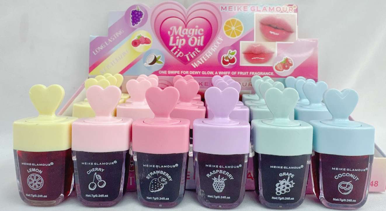 MEIKE GLAMOUR果香唇油唇彩水润光泽持久留香7g MK448有色唇彩深详情图2