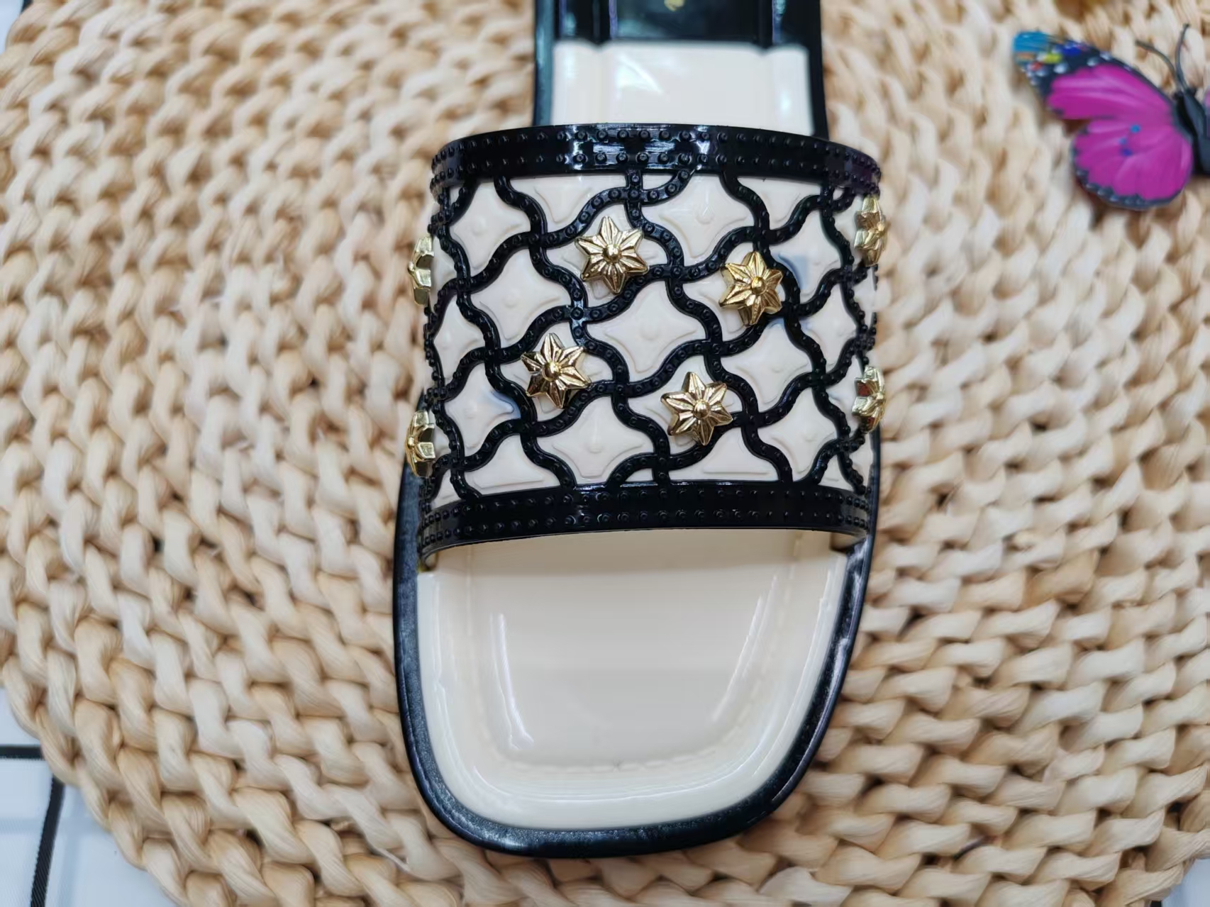 2025 Children's Summer fashionable and simple one-shoulder slippers Specification drawing
