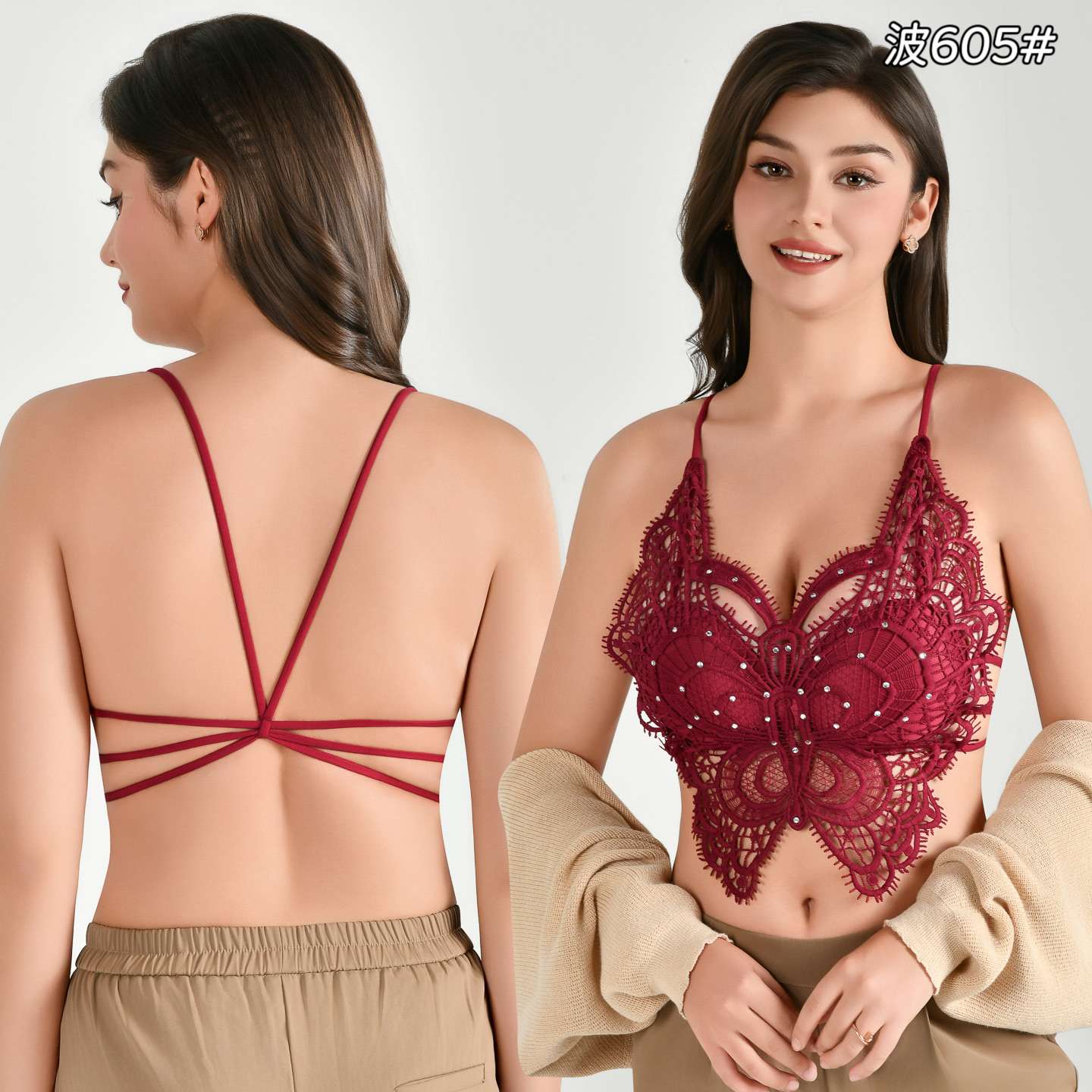 水溶花蕾丝美背新品
颜色:黑色、白色、粉色、肤色、酒红跨境内衣详情图12