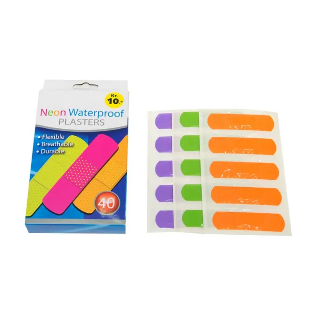 3-color multi-color band-aids for export, waterproof and breathable PE mixed sampling band-aids, direct sales from Yiwu factory, 40-piece set detail image 2