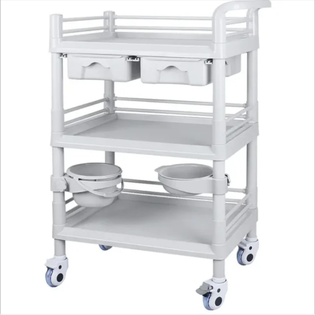 Care plastic beauty trolleys, medical equipment trolleys, beauty salon trolleys, tool trolleys detail image 2