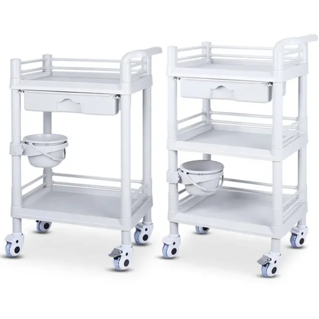 Care plastic beauty trolleys, medical equipment trolleys, beauty salon trolleys, tool trolleys Application Scenario