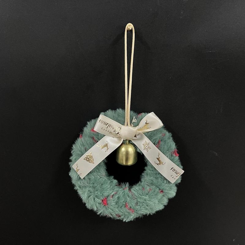 13CM Christmas velvet circular pendant decoration details Picture