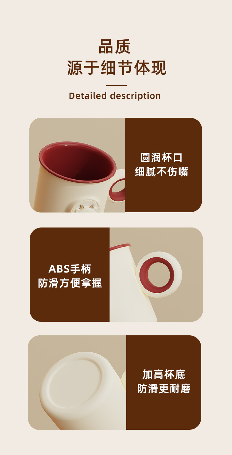 T54-TH-6200 Cute Cartoon Tooth-brushing Cup, creative double-layer drinking cup for boys and girls, Domi Longshu detail image 9