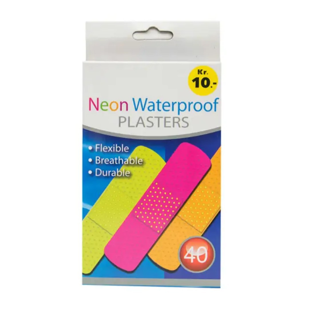 3-color multi-color band-aids for export, waterproof and breathable PE mixed sampling band-aids, direct sales from Yiwu factory, 40-piece set