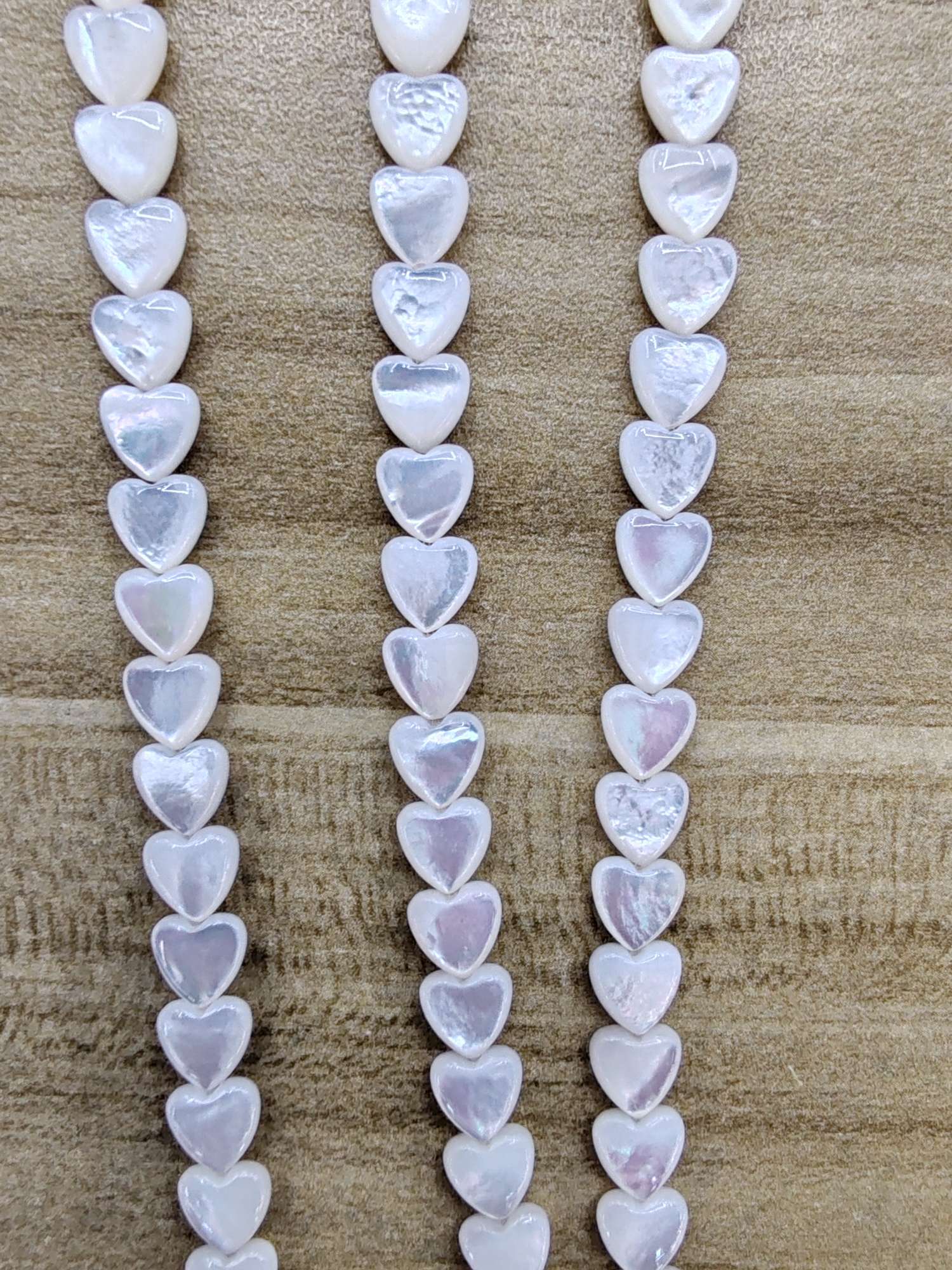 Natural shell white butterfly shell peach heart through-hole jewelry accessories details Picture