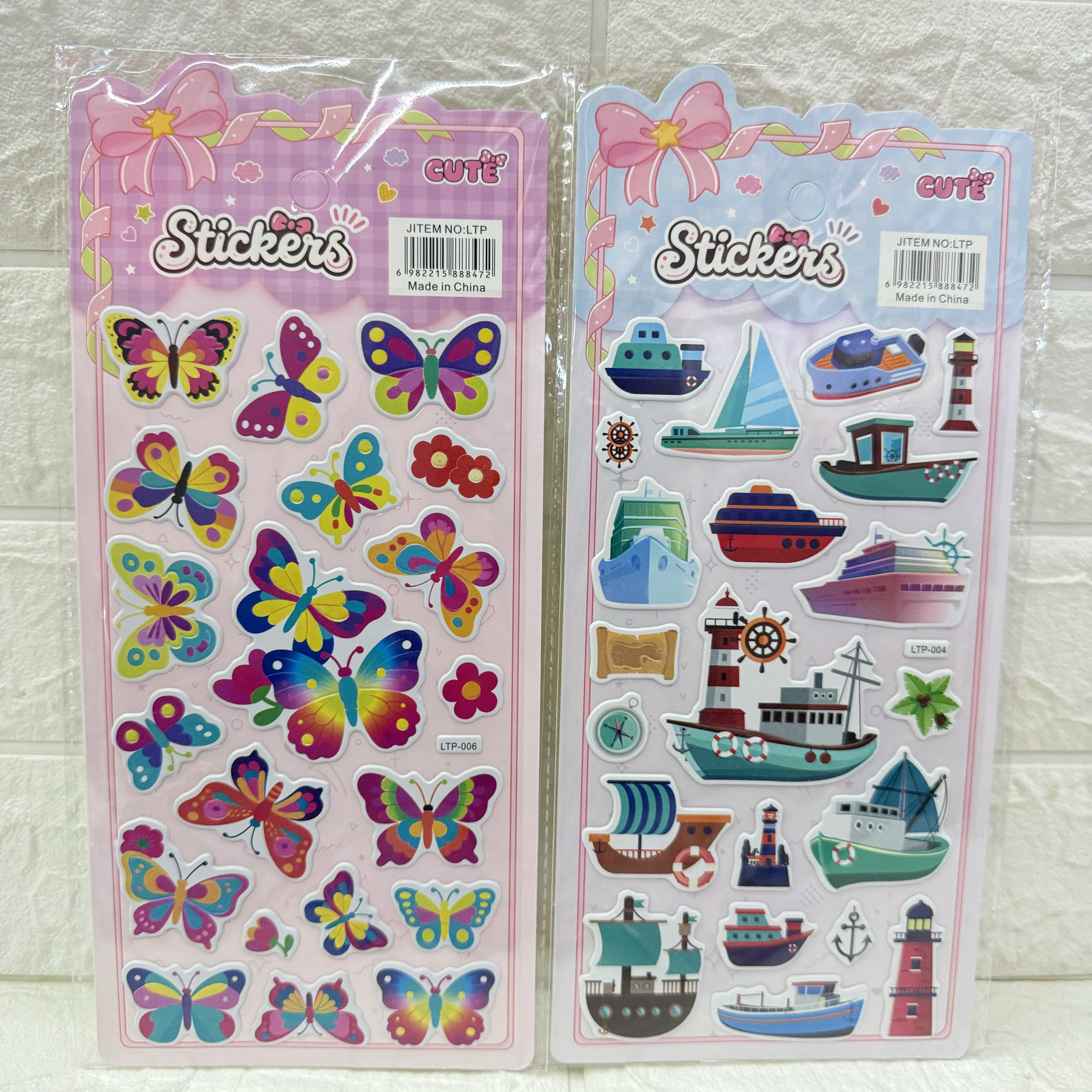 卡通泡泡贴纸 创意贴纸加厚泡泡贴 diy儿童立体3D贴纸 儿童奖励贴