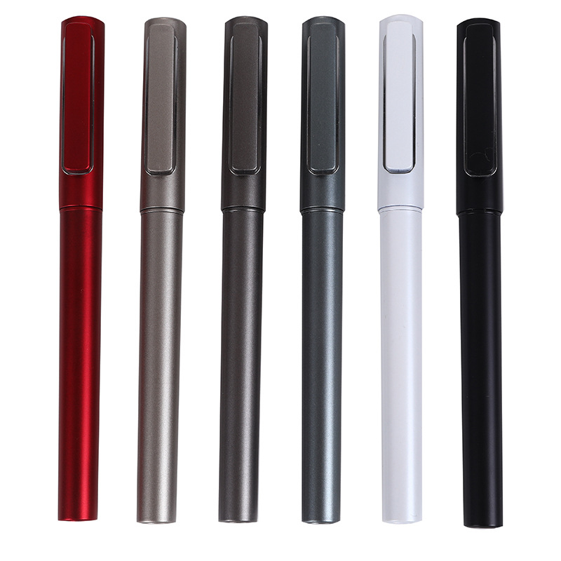 现货创意加重款仿金属中性笔酒店促销签字笔办公水笔印刷企业logo中性笔