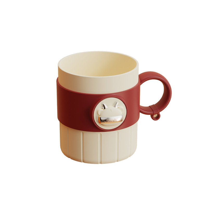 T54-TH-6201 New creative Cartoon Domilon washbasin Cup with Handle thickened brushing cup for dormitory Item Picture