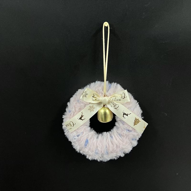 13CM Christmas velvet circular pendant decoration Specification image