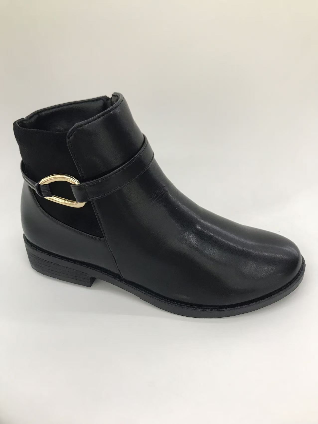 Ethnic style boots, women's Spring and autumn long tube solid color boots, size boots full figure