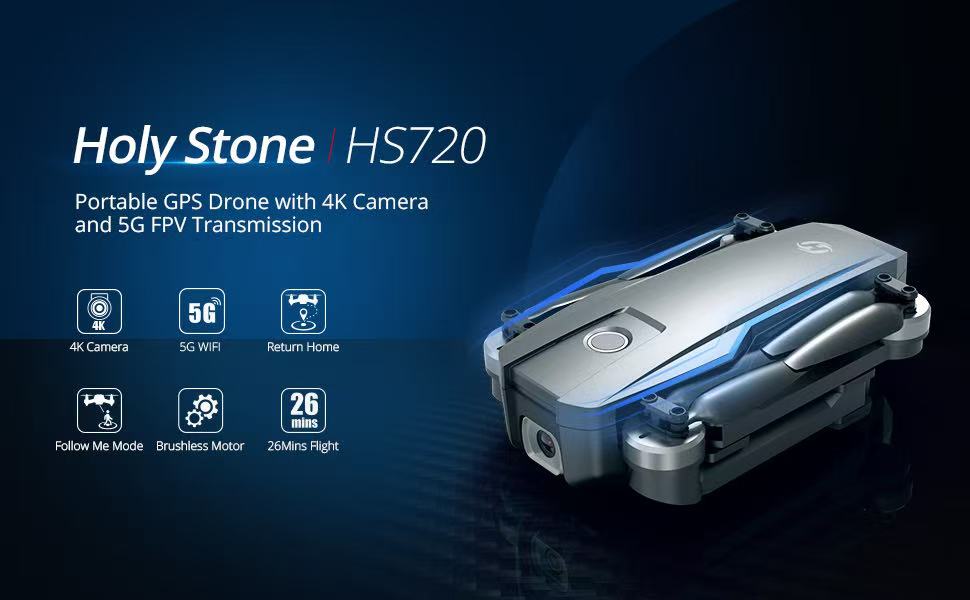Holy Stone HS720E Upgraded 4K Drone GPS 5G FPV WiFi F详情图1