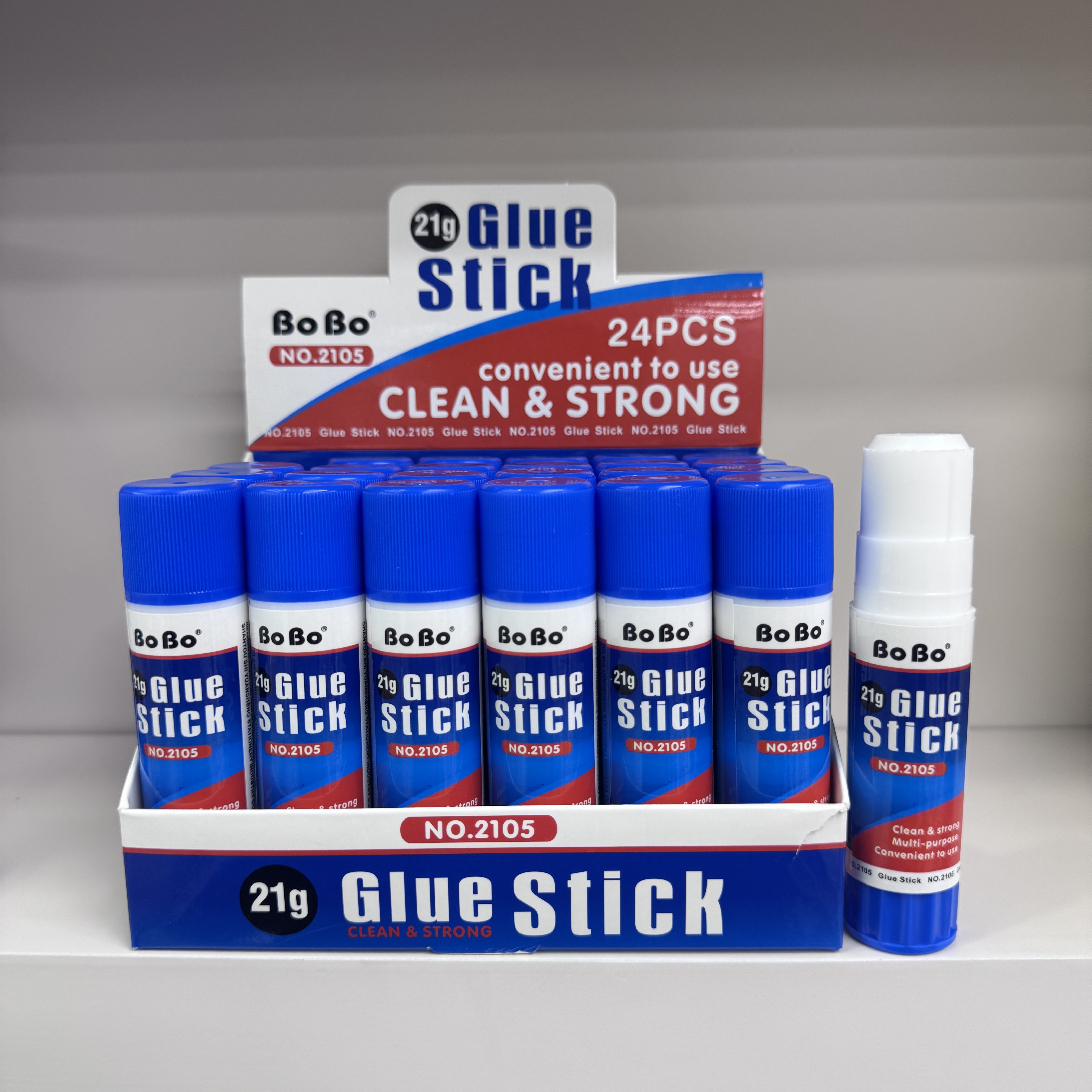 English Version NO.2105 PVA Solid Adhesive 21g, study-specific eco-friendly solid adhesive, quick bonding, easy to use, odorless, and free of formaldehyde Specification drawing