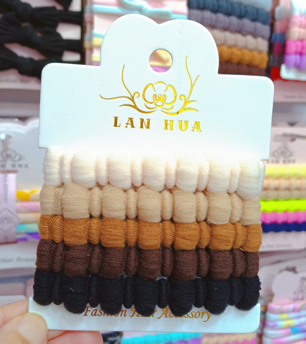 High-elastic and thick garland headwear, hair tie, large and small intestine satin knotted hair tie, hair accessory, fashionable and versatile for women Application Scenario