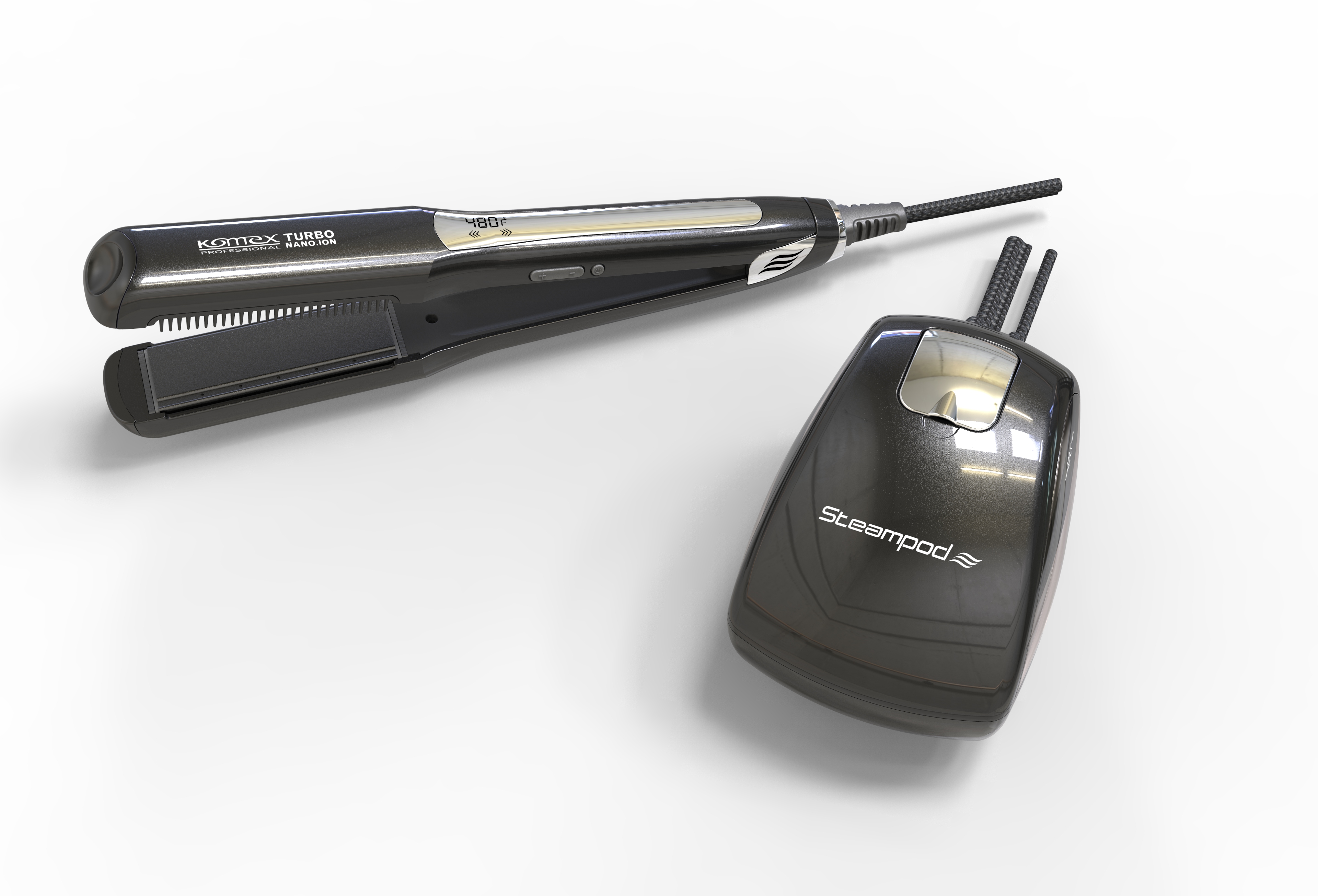 Professional Hair Salon Household Large-Capacity Water Tank With High Density, Steam Negative Ion Function, 250°C High-Temperature Steam Care Hair Straightener Specification drawing