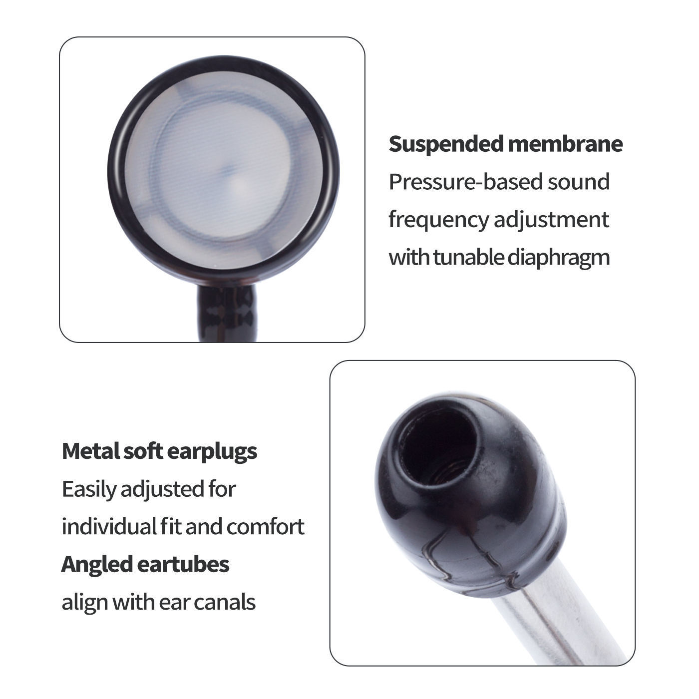 Cardiology Stethscope stethoscope, stainless steel stethoscope, professional stethoscope, English color box packaging Item Picture