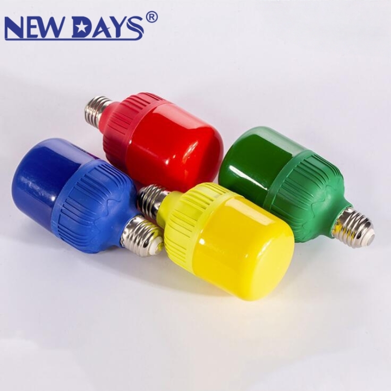 NEWDAYS brand's new cross-border color light high-power LED screw-type color bubble light with red, yellow, green, blue and white light sources, indoor and outdoor decorative bulb light sources, energy-saving and high-brightness details Picture