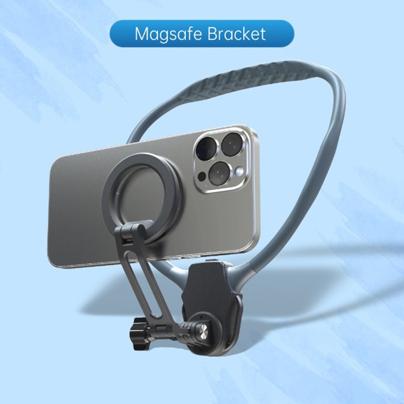 G01-M magnetic attachment, G01-J clip neck phone stand, sports cycling, mobile phone selfie video shooting, insta360gopro action camera stand details Picture