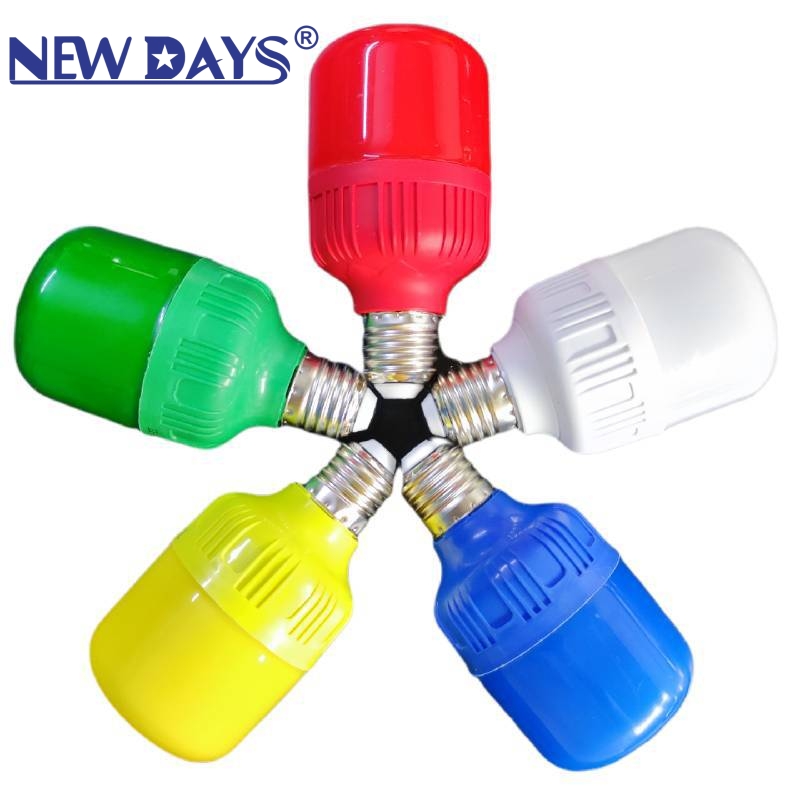 NEWDAYS brand's new cross-border color light high-power LED screw-type color bubble light with red, yellow, green, blue and white light sources, indoor and outdoor decorative bulb light sources, energy-saving and high-brightness