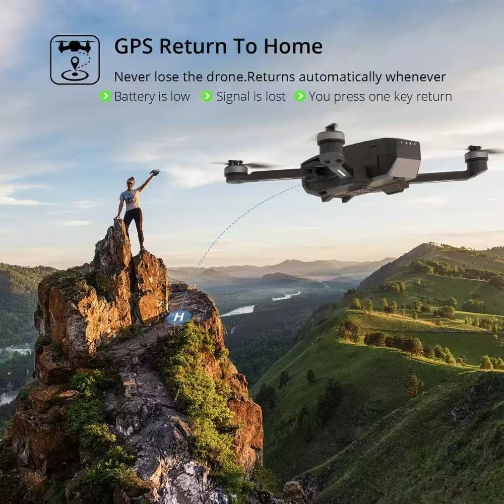Holy Stone HS720E Upgraded 4K Drone GPS 5G FPV WiFi F白底实物图