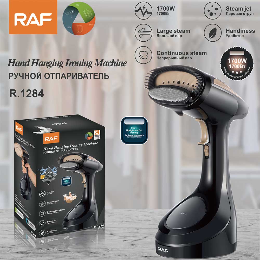 RAF European Standard handheld steam iron, small foldable electric iron, portable dry and wet dual-purpose iron R.1284 full figure