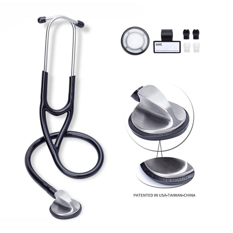 Cardiology Stethscope stethoscope, stainless steel stethoscope, professional stethoscope, English color box packaging detail image 3