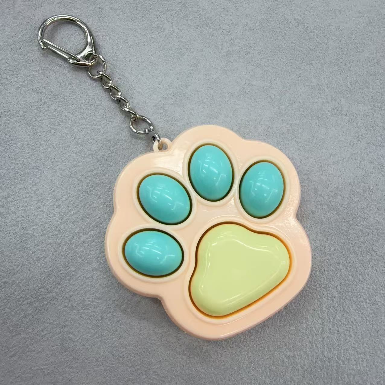 卡通彩色猫爪捏捏无聊减压按键解压钥匙扣包包挂件可爱挂饰创意玩具详情5