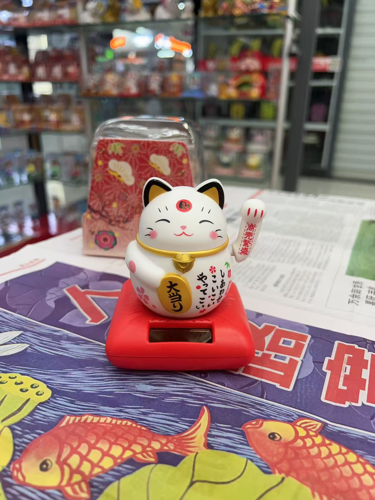 厂家供应 创意 前台太阳能 招财猫招手摆件礼物汽车内饰玩具批发详情4