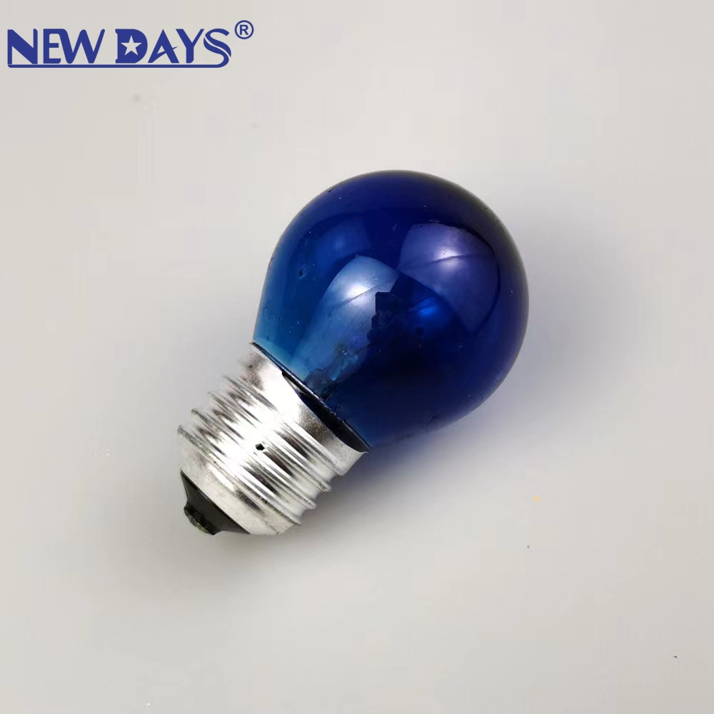 NEWDAYS brand cross-border new LEDVPC transparent color bulb, color tungsten filament bulb E27 screw socket red yellow blue green spherical incandescent lamp table lamp adjustable light Application Scenario