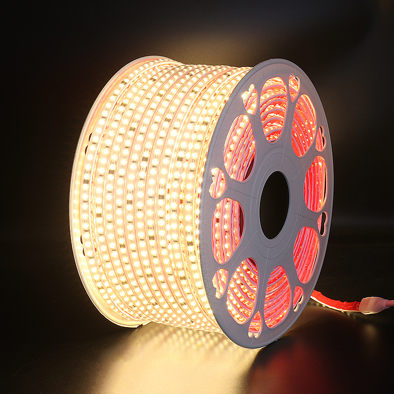 220V-高压免驱LED 灯带2835-120灯-10cm可剪 带背胶可粘贴灯带 led灯带