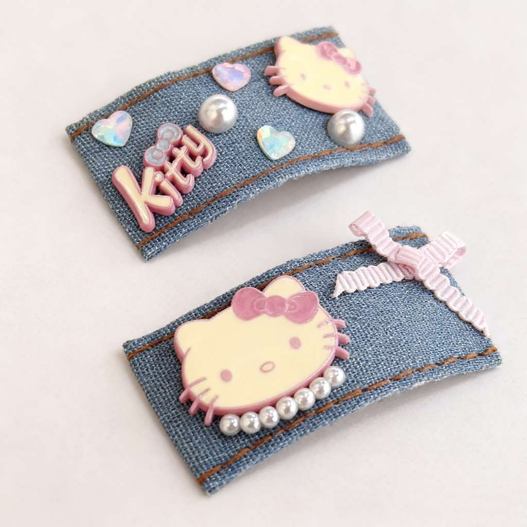kitty猫掰掰夹猫咪牛仔儿童头饰发夹发饰