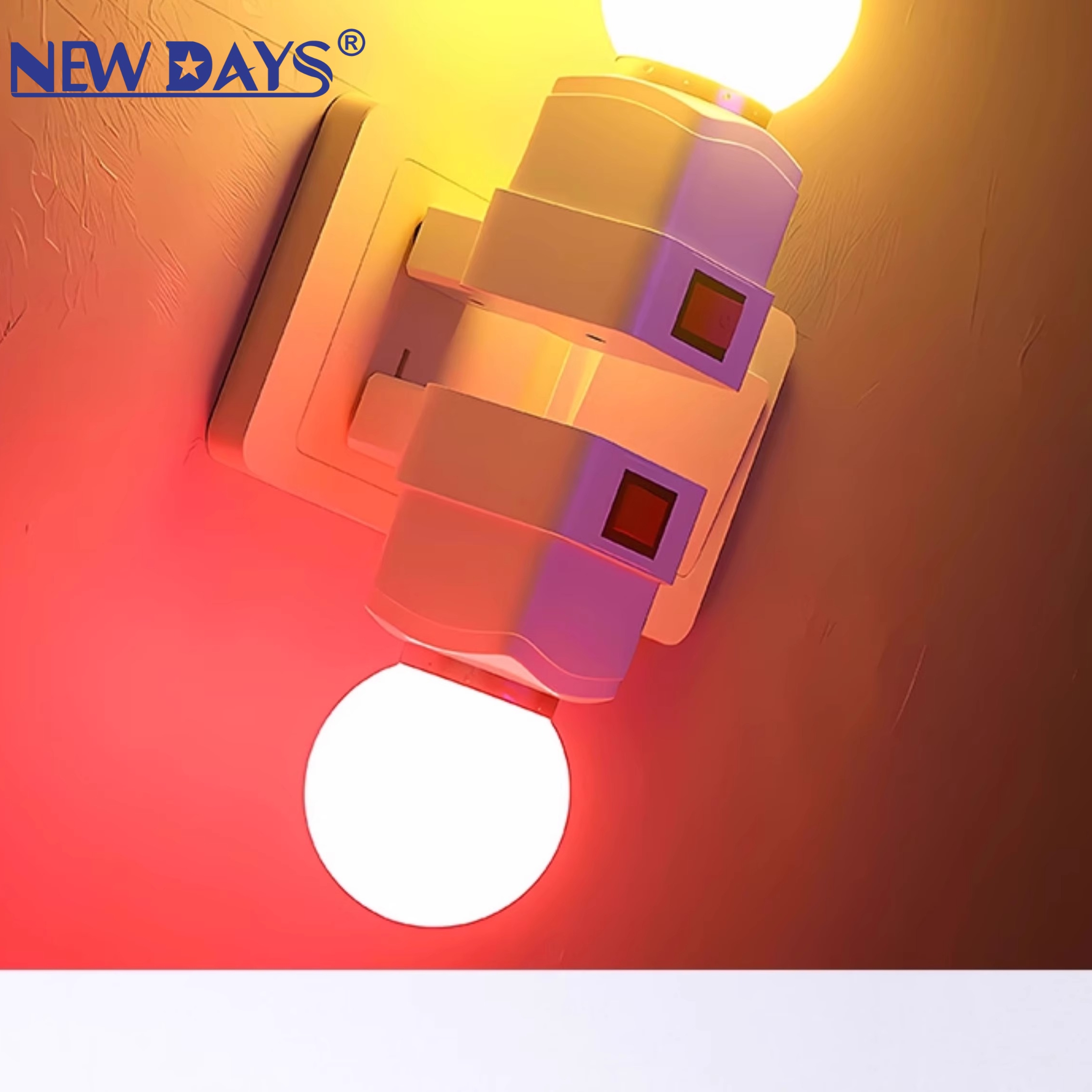NEWDAYS brand cross-border new plastic-coated aluminum remote control light bulb, graffiti WIFI Bluetooth smart light bulb, RGB stepless dimming and color-adjusting light bulb Specification image