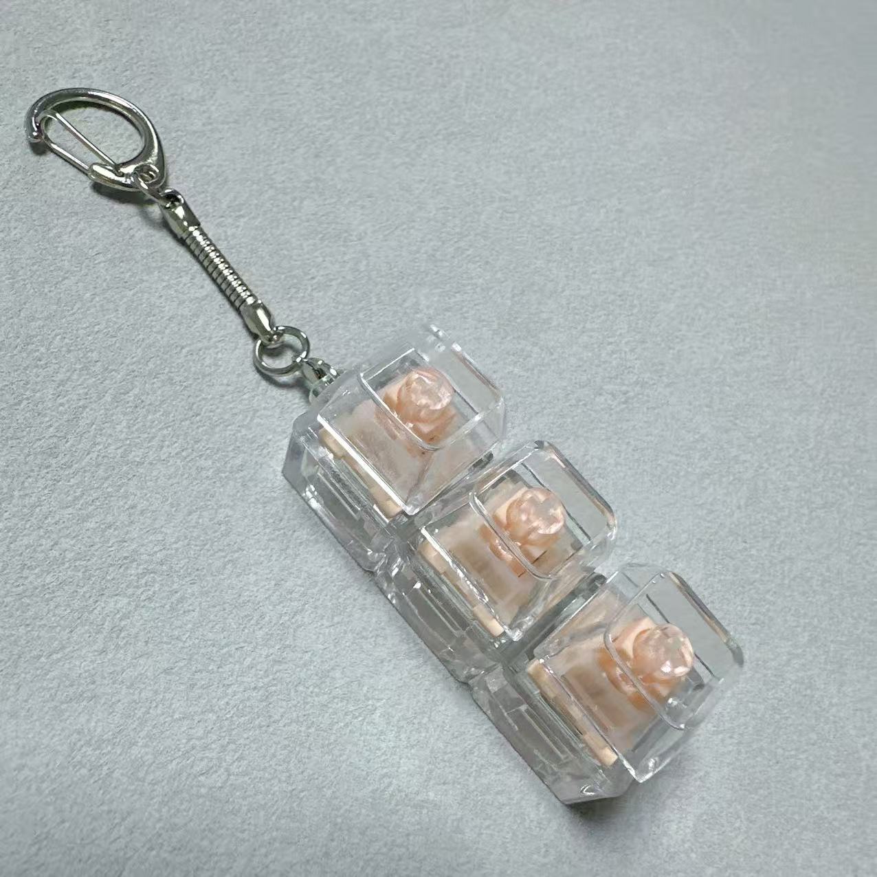 解压/捏捏/捏捏乐/尖叫鸡/钥匙扣儿童玩具白底实物图