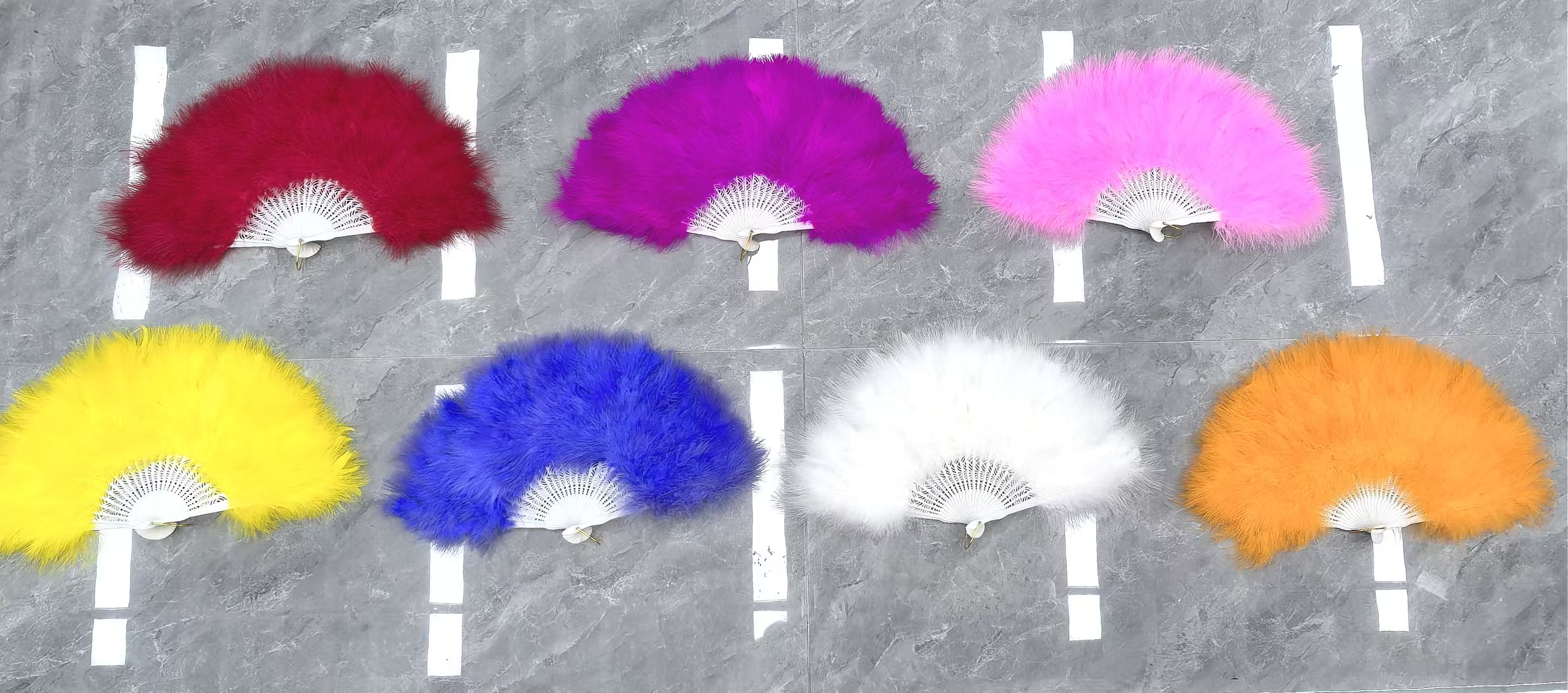 Feather Fans, Children's Cheongsam Fashion Show, Folding Fans, Ancient-Style Dance, Hanfu, Plush Christmas Decorations