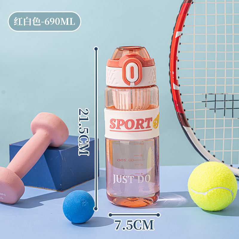 S150-SH-2080 sports water cup, portable flower tea cup with filter, large-capacity fitness high-temperature resistant space cup Specification image