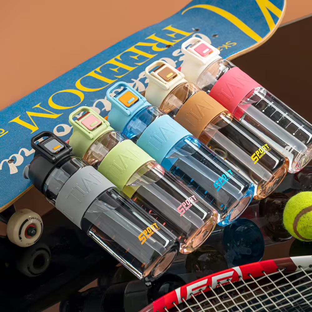 S150-TY-0947 Summer high appearance level straw Double drinking Cup New plastic portable student water bottle sports cup