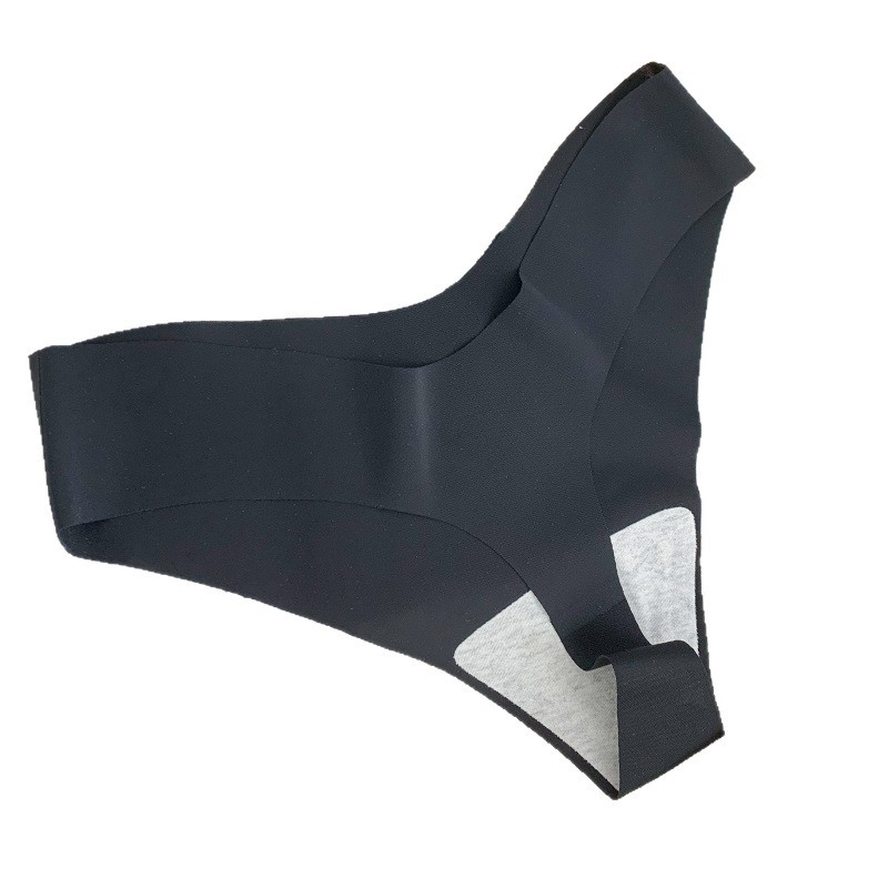 Seamless foundation color, seamless ice silk yoga exercise thong, light, low-waist, pure cotton crotch, non-hip thong Item Picture