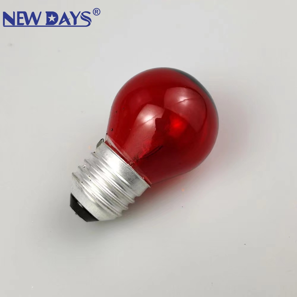 NEWDAYS brand cross-border new LEDVPC transparent color bulb, color tungsten filament bulb E27 screw socket red yellow blue green spherical incandescent lamp table lamp adjustable light details Picture