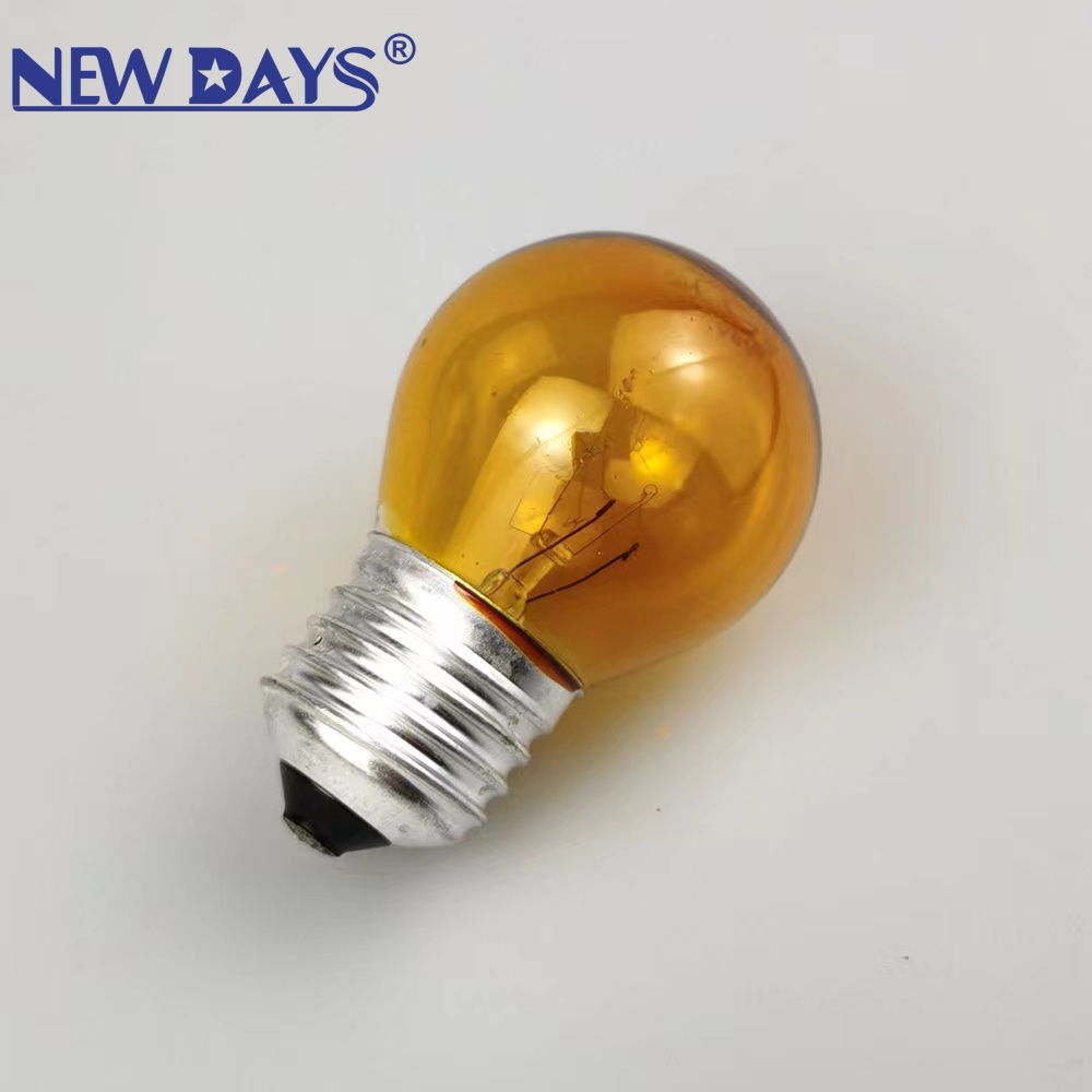 NEWDAYS brand cross-border new LEDVPC transparent color bulb, color tungsten filament bulb E27 screw socket red yellow blue green spherical incandescent lamp table lamp adjustable light Specification image