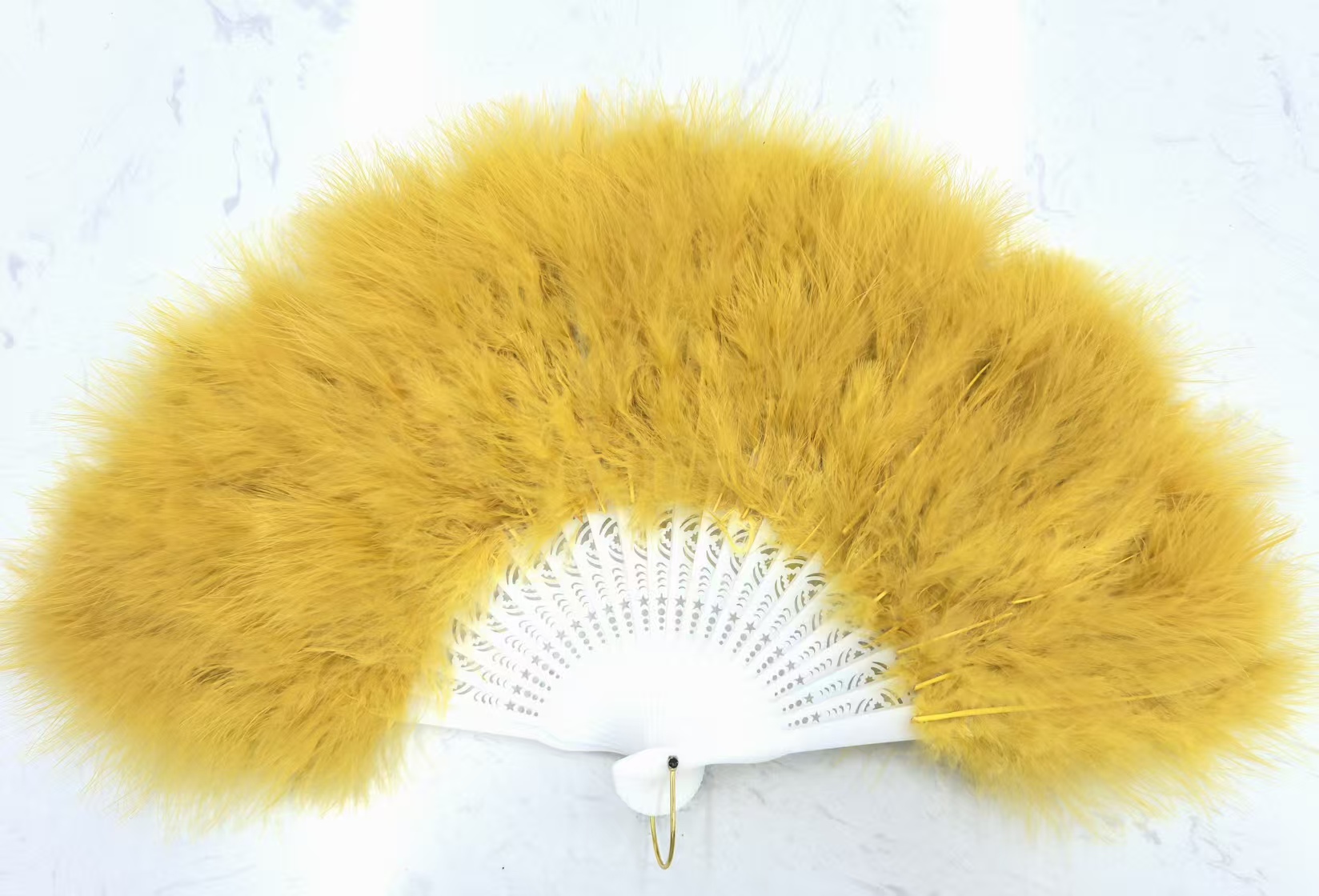 Feather Fans, Children's Cheongsam Fashion Show, Folding Fans, Ancient-Style Dance, Hanfu, Plush Christmas Decorations Item Picture