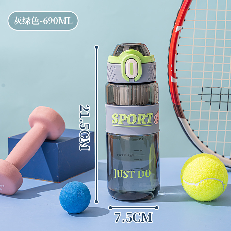 S150-SH-2080 sports water cup, portable flower tea cup with filter, large-capacity fitness high-temperature resistant space cup Item Picture