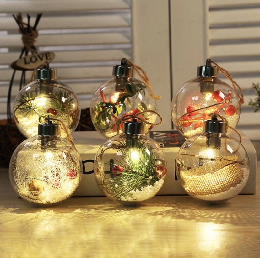 发光球，发光圆球，办公圣诞节装饰品圣诞老人圣诞树圣诞球圣诞花环节日文化用品圣诞节圣诞树圣诞用品圣诞球