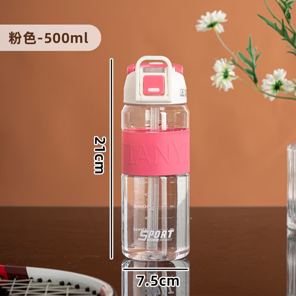 S150-TY-0947 Summer high appearance level straw Double drinking Cup New plastic portable student water bottle sports cup Application Scenario
