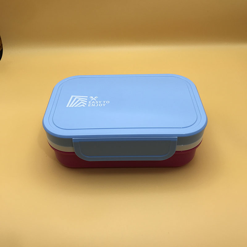 多彩分隔保鲜饭盒套装 便携上班族学生餐盒 带餐具密封防漏微波可用 多格分类餐盒组合详情3