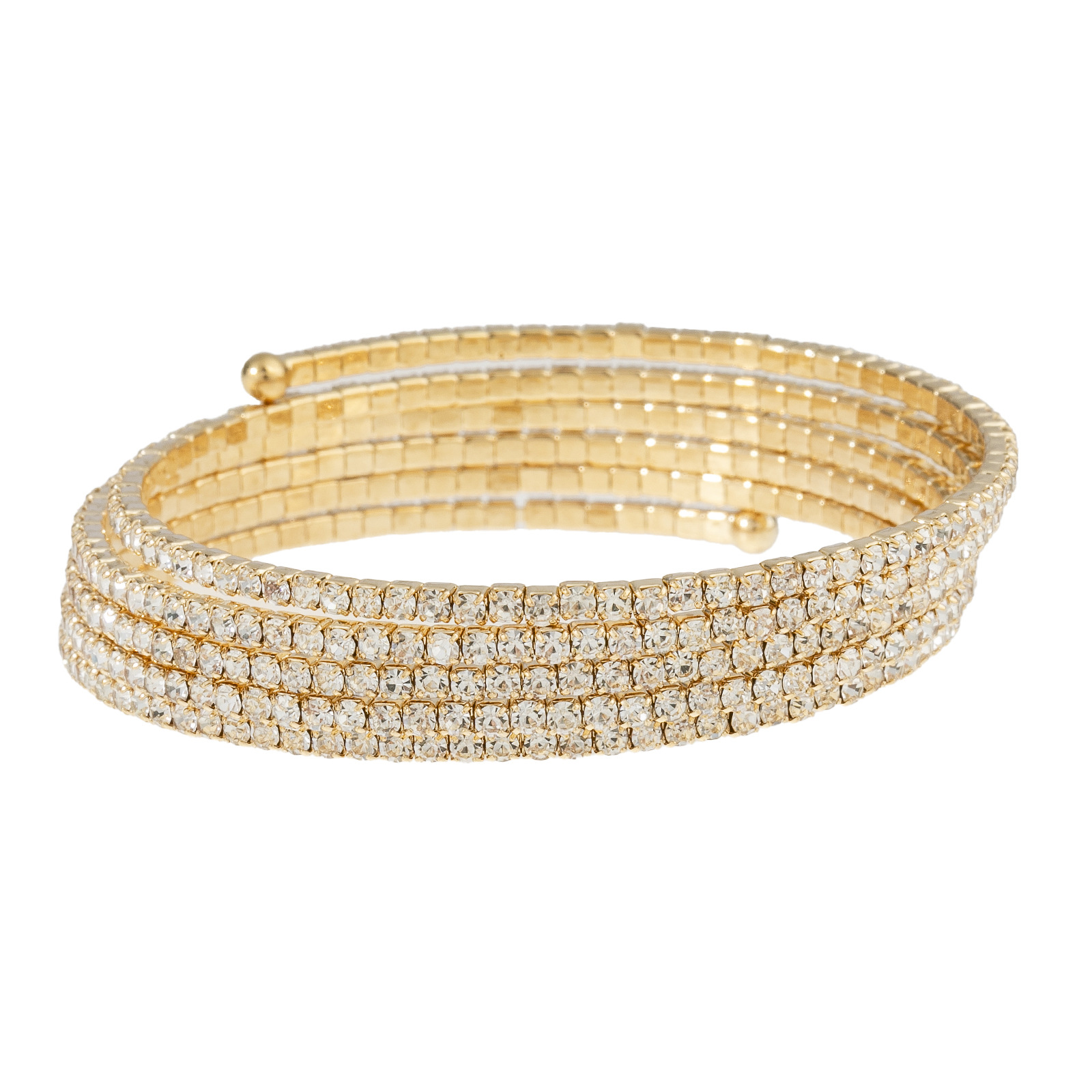 Cross-border European and American fashion, individual and trendy multi-layer wrapped bracelets, elastic water diamond bracelets, versatile accessories for parties and gatherings wholesale